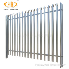 Fence de palissade en acier galvanisée de haute sécurité